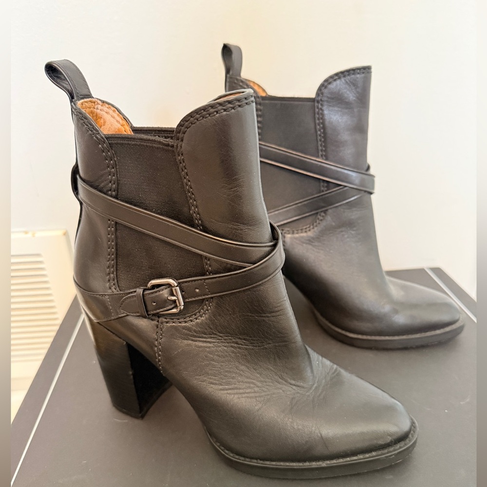 Coach leather ankle boots